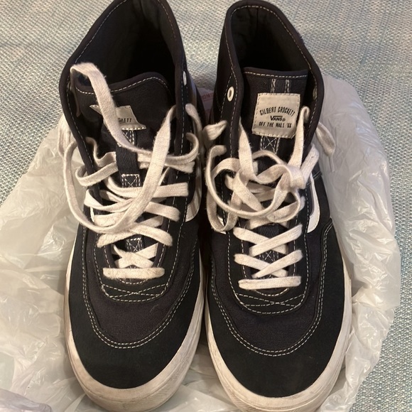 Vans Men's Black and White High-Top Sneakers - Picture 5 of 10